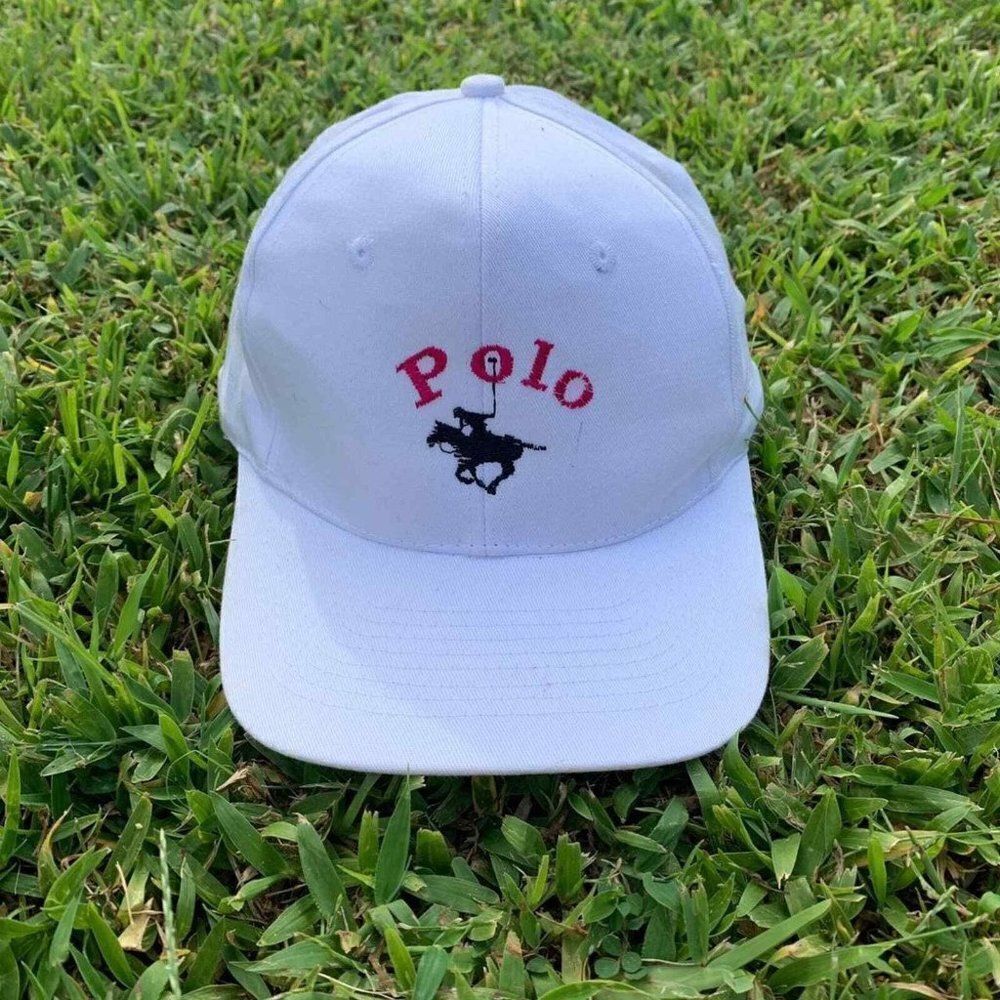 Vintage 90's Polo snapback hat cap white Zkapz tag